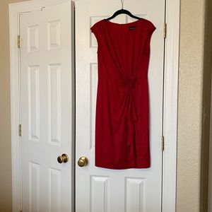 Beautiful Red Glitter Cocktail Dress